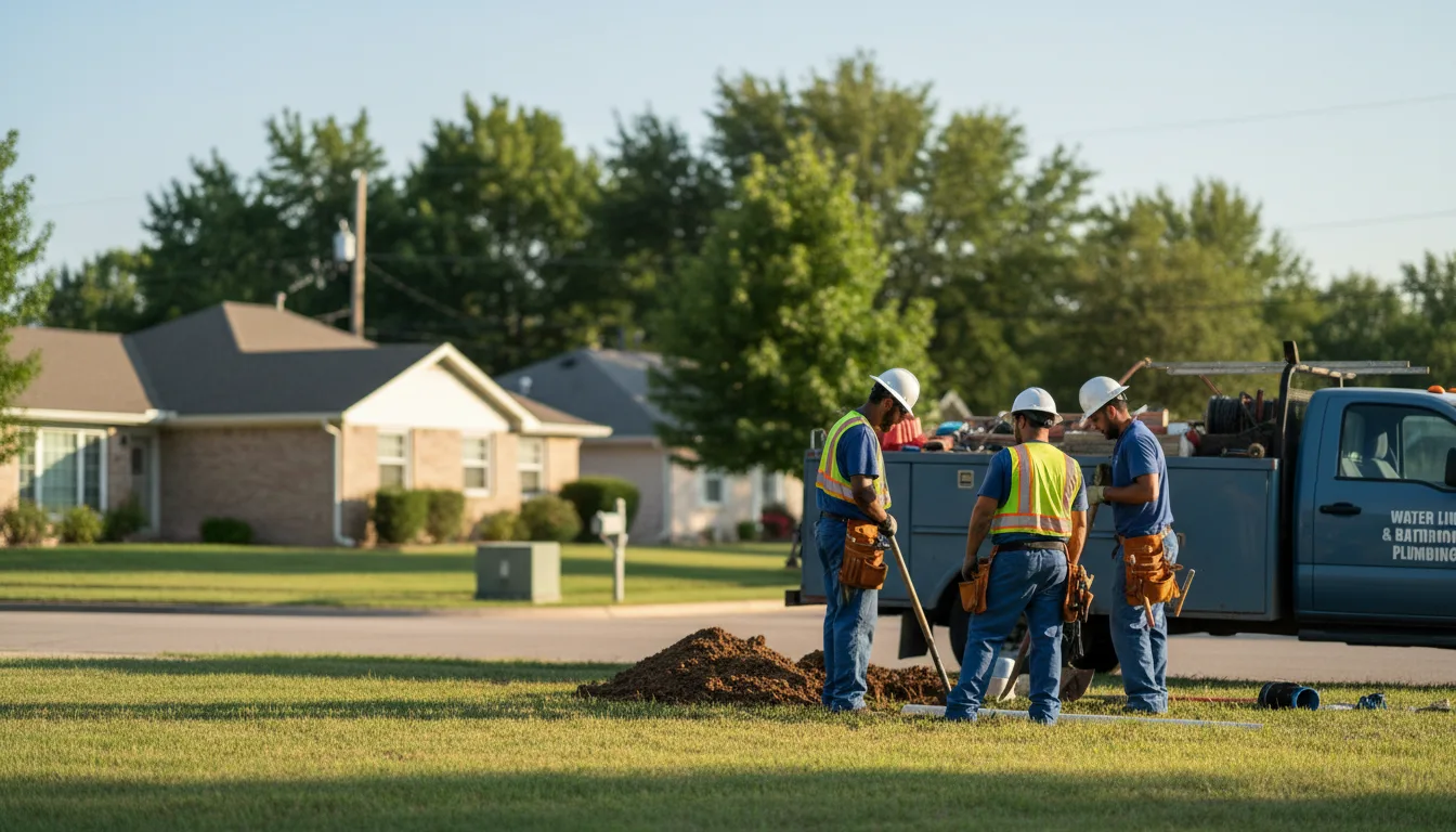 Residential water line and bathroom plumbing service in Springville, IN